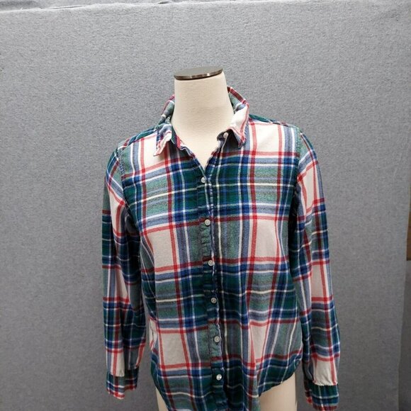 Aerie Womens Flannel  Multi Colored Plaid Size Sp Soft Casual  Long Sleeve - Picture 1 of 4